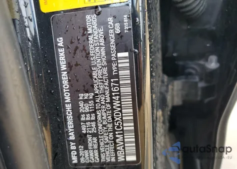 2013 BMW X1 Sdrive28I from USA, damaged, VIN WBAVM1C5XDVW41671